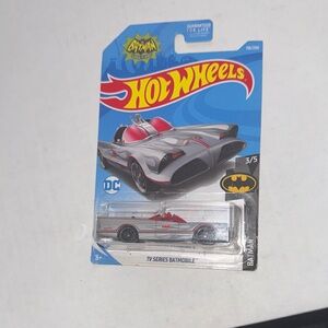 DC Comics 1966 TV Series Batmobile - Silver and Red Ghost Flames 2017